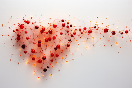 Heart shape on a minimalist white background. generative aiの素材