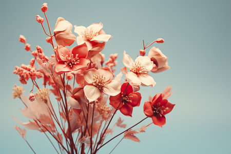 minimal dried flower pastel colors. generative aiの素材
