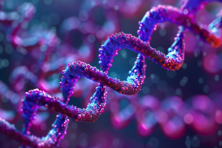 Molecules transcribing genetic information from DNA and translating it into functional proteins within the cell.の素材