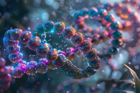 Molecules transcribing genetic information from DNA and translating it into functional proteins within the cell.の素材