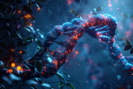 Molecules transcribing genetic information from DNA and translating it into functional proteins within the cell.の素材
