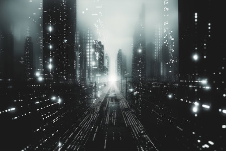 A high-resolution image of a Cyber abstract backgroundsの素材