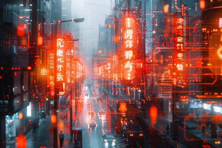 A high-resolution image of a Cyber abstract backgroundsの素材