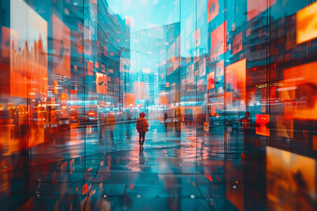 A slide background for showcasing digital and creative content. generative aiの素材