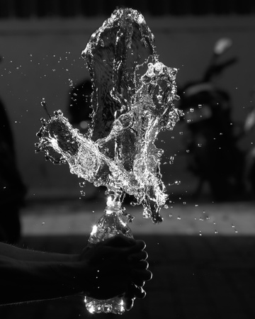 Water splash Black and white