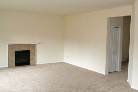 An empty living room in a brand new house.の写真素材