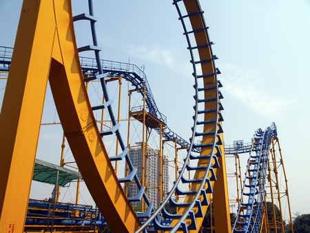 roller coaster in the amusement parkのeditorial素材