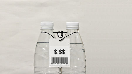 Bottles with tagの写真素材