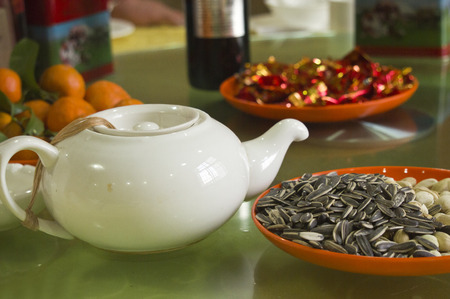 Casual tea timeの写真素材