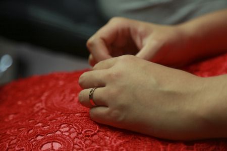 Hand of bride