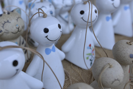 cute ceramic dollsの写真素材