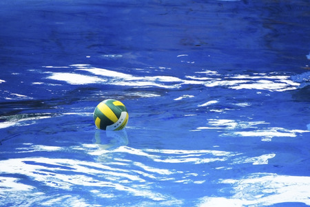 Volleyball floating in the pondのeditorial素材