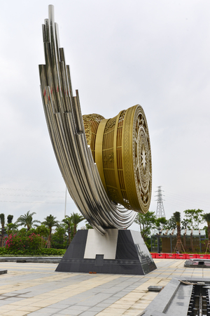 Nanning East bronze drums sculptureのeditorial素材