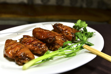 Cola chicken wings, fried chicken wings, grilled chicken wingsの写真素材