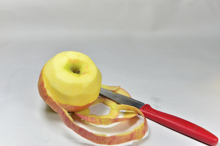 Peel appleの写真素材