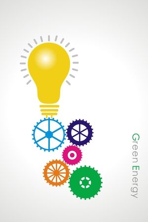 Green energy concept with Sustainable resources, のイラスト素材