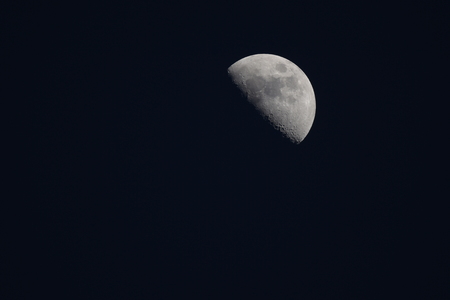 A telephoto lens to photograph the moon