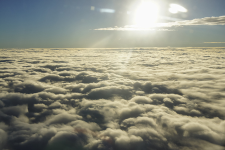 Sunset and Clouds looking from the Airplane