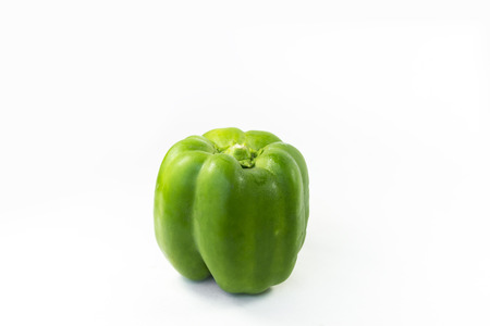 Green Bell pepper isolated on white background
