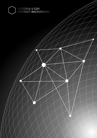 Point and line abstract backgroundのイラスト素材