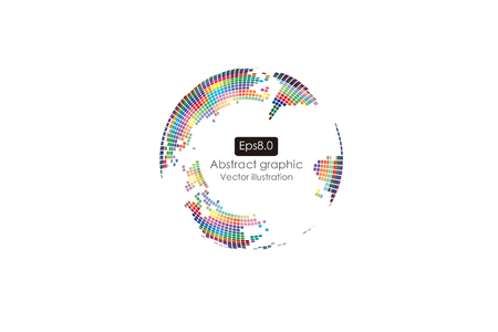 Colorful three-dimensional spherical map of the world, abstract backgroundのイラスト素材