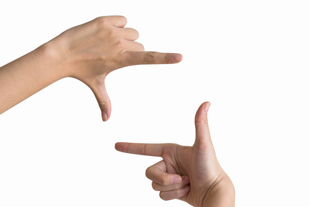 Gesture finger frameの写真素材
