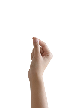 Gestures on white backgroundの写真素材