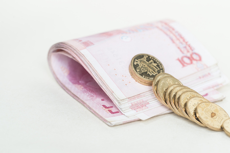 bank Notes and coinsの写真素材