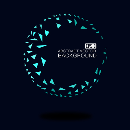 Triangles form spherical abstract backgroundsのイラスト素材