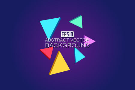 Colorful  background composed of colorful triangleのイラスト素材