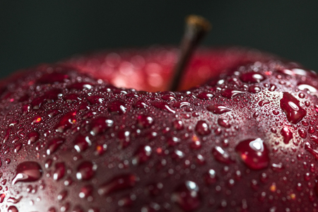 A red apple close-upの写真素材