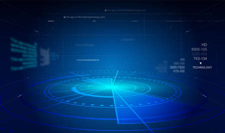 Abstract science and technology concept background of futuristic sci-fi sceneのイラスト素材