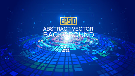 Dazzle color technology background interface hologram, Internet technology interface creative backgroundのイラスト素材