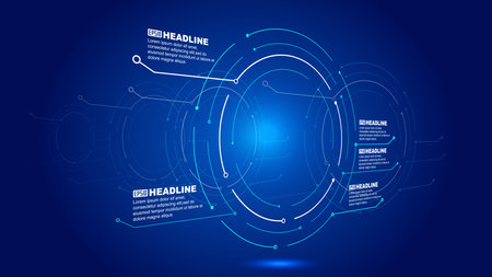 Dot line connection to build future technology innovation interface backgroundのイラスト素材