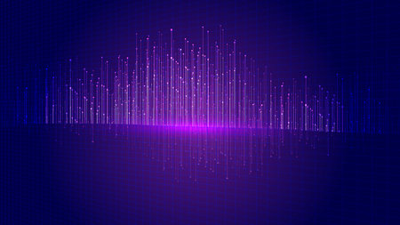 Abstract digital equalizer technology background. Vector illustration for your design.のイラスト素材