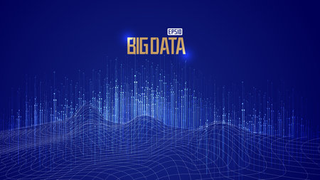 Big data visualization. Futuristic technology background. Digital data analytics. Graphic concept for your designのイラスト素材