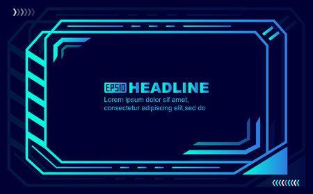 Abstract blue technology concept background. Vector illustration for your graphic design.のイラスト素材