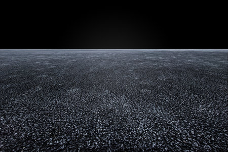 Asphalt road surface texture on black background.の写真素材