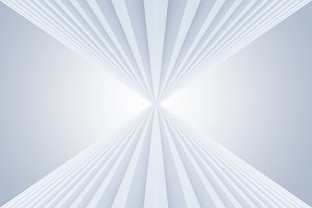 Abstract white geometric background. Minimal design. 3D Renderingの写真素材