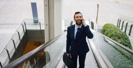 Smile proud and sure of himself. Concept of politics, business, finance, banking, insurance and testimonials for political campaign technologyの写真素材