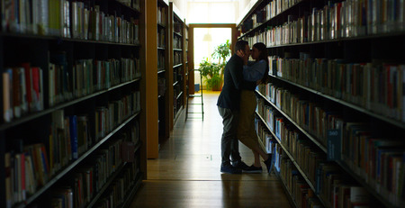 A couple in love, kissing and hugging away. Concept: Love, dream, kiss.の写真素材