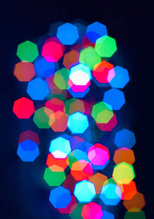 colorful abstract light bokeh on dark background