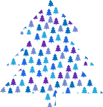 christmas tree vector illustrationのイラスト素材