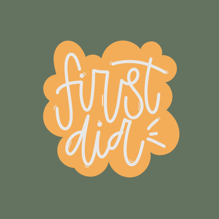 Vector hand drawn illustration. Lettering phrases First aid. Warning phrase, posterのイラスト素材