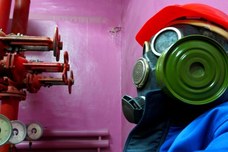 Worker of chemical plantの写真素材
