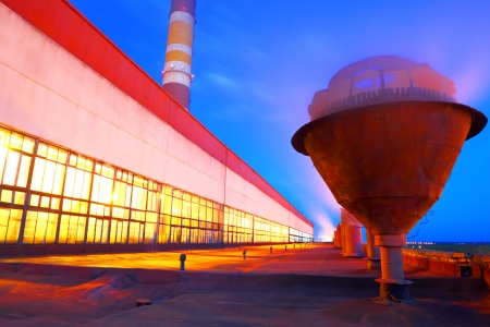 Factory chimneyのeditorial素材