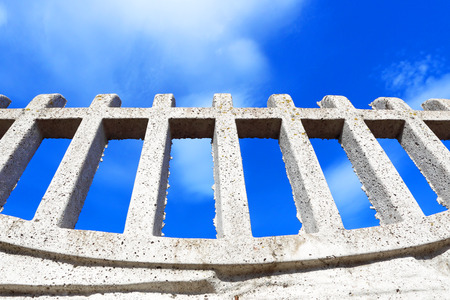 Fence and sky backgroundの写真素材