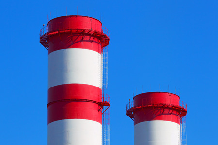 Pipes of industrial factoryの写真素材