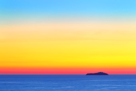 Sunset in tropics backgroundの写真素材