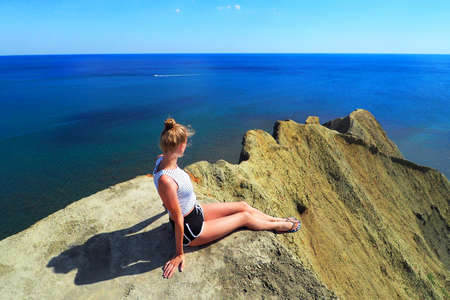 Vacation on the sea coast in the warm summer seasonの写真素材